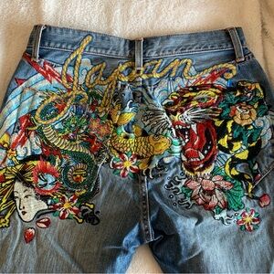 ON HOLD Ed Hardy embroidered jeans